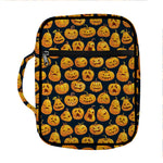 Halloween Pumpkin Jack-O'-Lantern Print Front Pocket Bible Bag