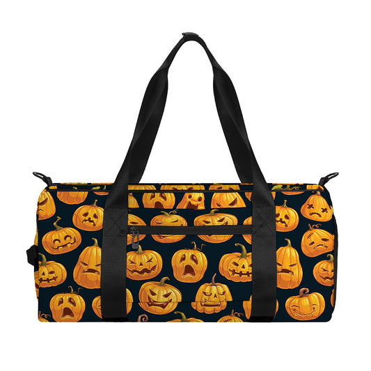 Halloween Pumpkin Jack-O'-Lantern Print Gym Bag