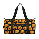 Halloween Pumpkin Jack-O'-Lantern Print Gym Bag