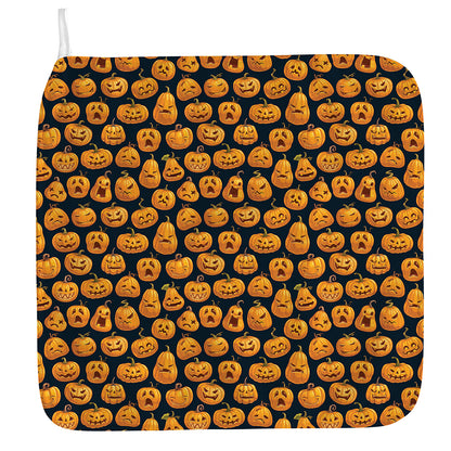 Halloween Pumpkin Jack-O'-Lantern Print Hand Towel