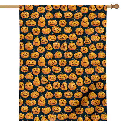Halloween Pumpkin Jack-O'-Lantern Print House Flag