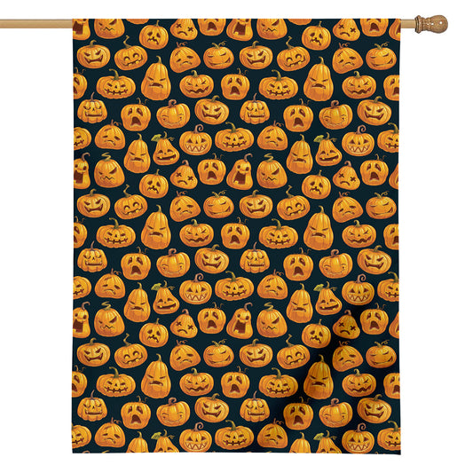 Halloween Pumpkin Jack-O'-Lantern Print House Flag
