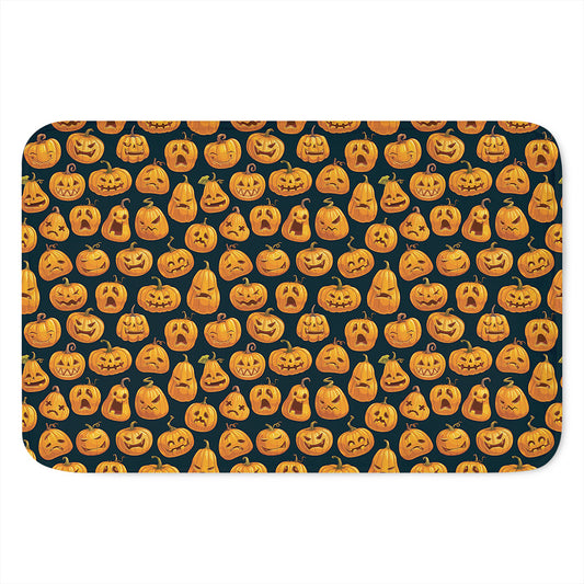Halloween Pumpkin Jack-O'-Lantern Print Indoor Door Mat