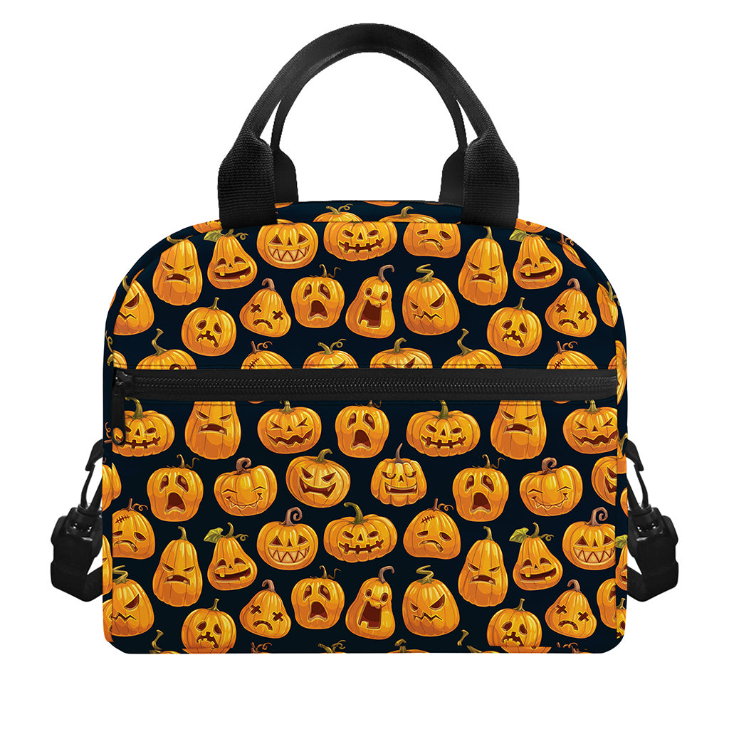 Halloween Pumpkin Jack-O'-Lantern Print Insulated Lunch Bag