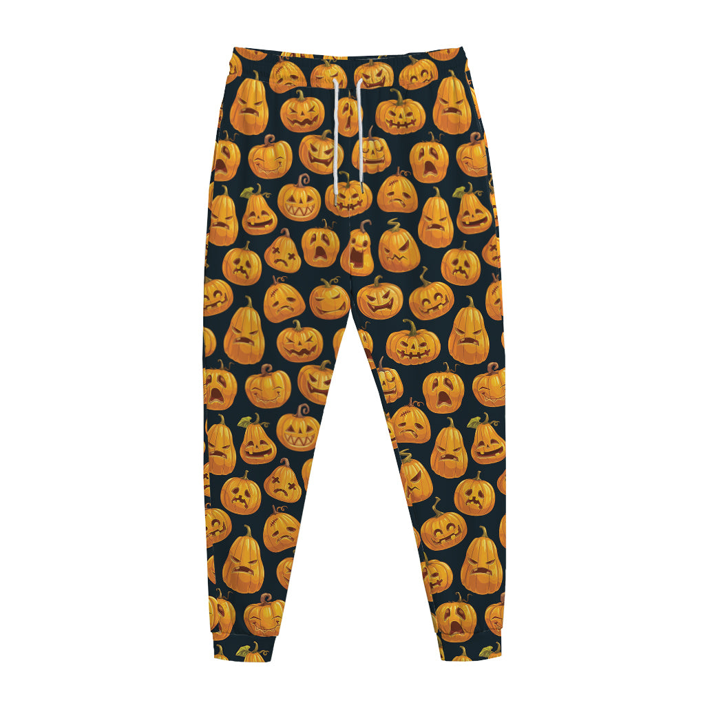 Halloween Pumpkin Jack-O'-Lantern Print Jogger Pants