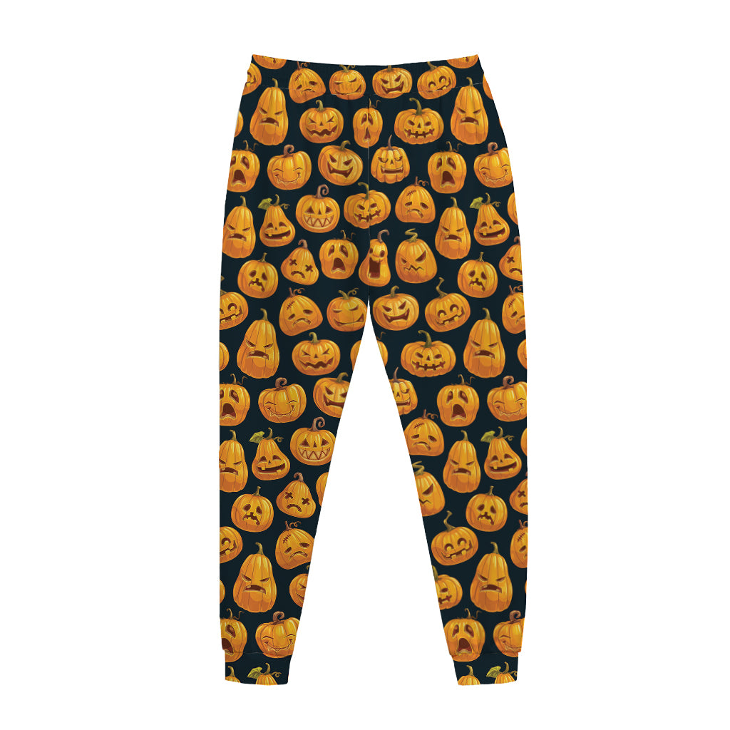 Halloween Pumpkin Jack-O'-Lantern Print Jogger Pants