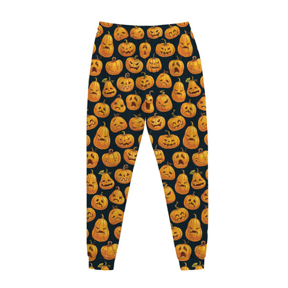 Halloween Pumpkin Jack-O'-Lantern Print Jogger Pants