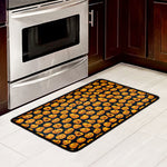 Halloween Pumpkin Jack-O'-Lantern Print Kitchen Mat