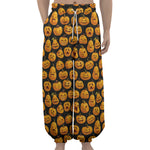 Halloween Pumpkin Jack-O'-Lantern Print Lantern Pants