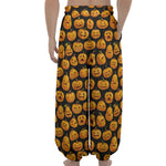 Halloween Pumpkin Jack-O'-Lantern Print Lantern Pants