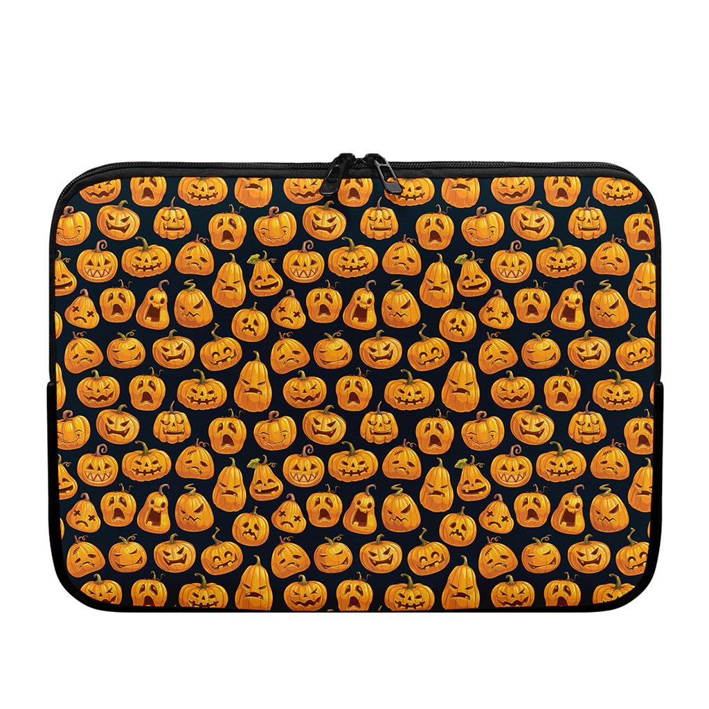 Halloween Pumpkin Jack-O'-Lantern Print Laptop Sleeve