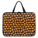 Halloween Pumpkin Jack-O'-Lantern Print Laptop Sleeve With Handle
