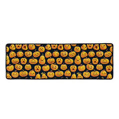 Halloween Pumpkin Jack-O'-Lantern Print Long Kitchen Mat