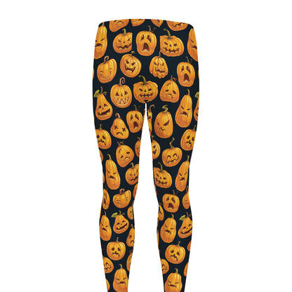 Halloween Pumpkin Jack-O'-Lantern Print Men's leggings