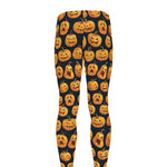 Halloween Pumpkin Jack-O'-Lantern Print Men's leggings