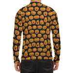 Halloween Pumpkin Jack-O'-Lantern Print Men's Long Sleeve Rash Guard