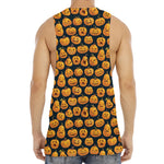 Halloween Pumpkin Jack-O'-Lantern Print Men's Muscle Tank Top
