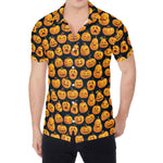 Halloween Pumpkin Jack-O'-Lantern Print Men's Shirt