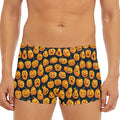Halloween Pumpkin Jack-O'-Lantern Print Men's Short Boxer Briefs