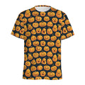 Halloween Pumpkin Jack-O'-Lantern Print Men's Athletic T-Shirt