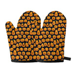 Halloween Pumpkin Jack-O'-Lantern Print Oven Mitts