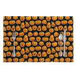 Halloween Pumpkin Jack-O'-Lantern Print Placemat