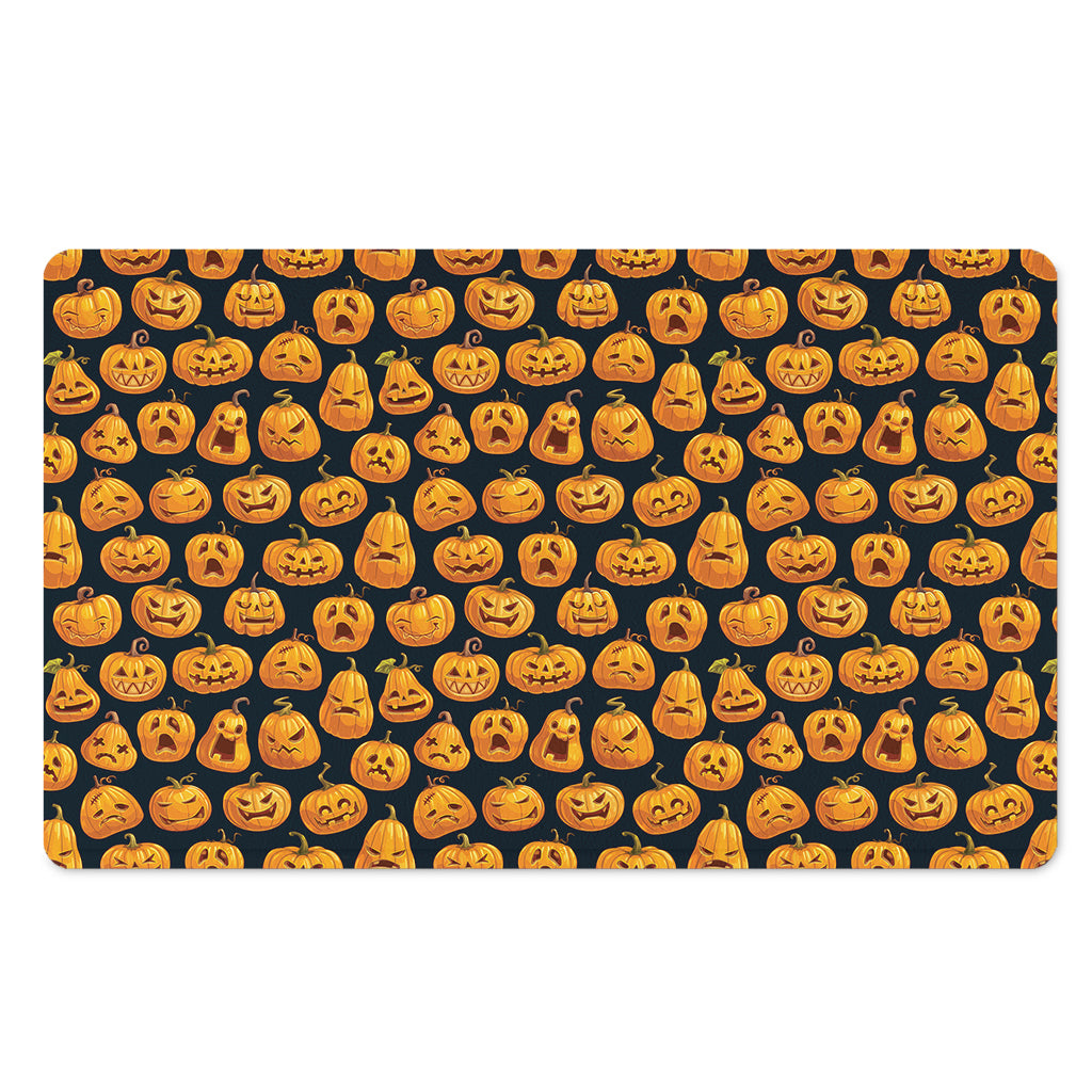 Halloween Pumpkin Jack-O'-Lantern Print Polyester Doormat