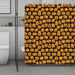 Halloween Pumpkin Jack-O'-Lantern Print Polyester Shower Curtain