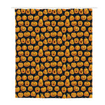 Halloween Pumpkin Jack-O'-Lantern Print Polyester Shower Curtain