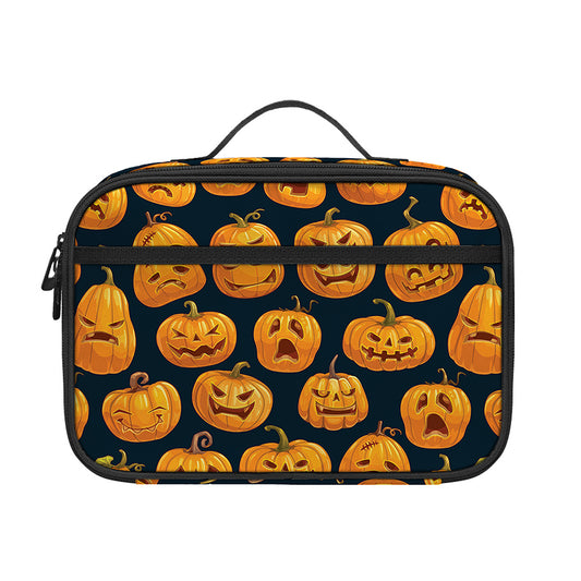 Halloween Pumpkin Jack-O'-Lantern Print Portable Lunch Bag