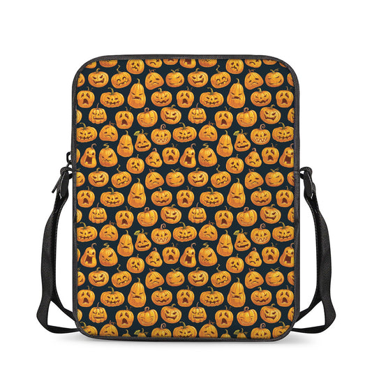 Halloween Pumpkin Jack-O'-Lantern Print Rectangular Crossbody Bag