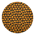 Halloween Pumpkin Jack-O'-Lantern Print Round Blanket