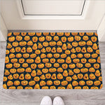 Halloween Pumpkin Jack-O'-Lantern Print Rubber Doormat