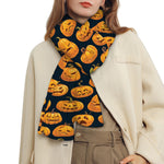 Halloween Pumpkin Jack-O'-Lantern Print Scarf