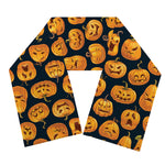 Halloween Pumpkin Jack-O'-Lantern Print Scarf