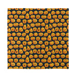 Halloween Pumpkin Jack-O'-Lantern Print Silk Bandana
