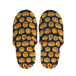 Halloween Pumpkin Jack-O'-Lantern Print Slippers