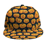 Halloween Pumpkin Jack-O'-Lantern Print Snapback Cap