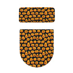 Halloween Pumpkin Jack-O'-Lantern Print Toilet Lid And Tank Cover Set
