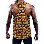 Halloween Pumpkin Jack-O'-Lantern Print Training Tank Top