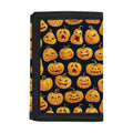 Halloween Pumpkin Jack-O'-Lantern Print Trifold Wallet
