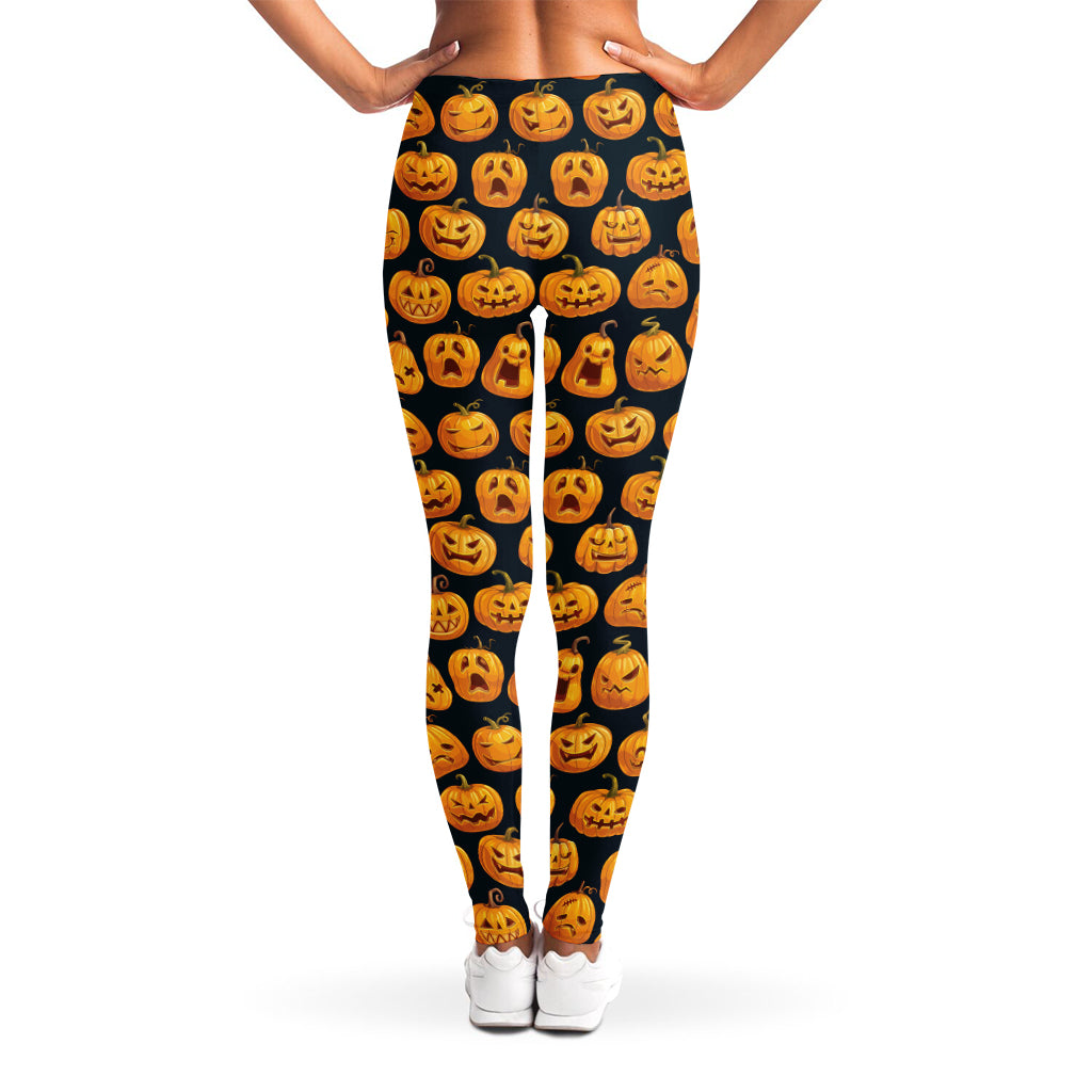 Halloween Pumpkin Jack-O'-Lantern Print Women's Leggings