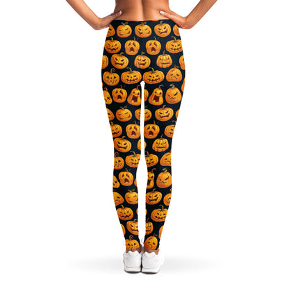 Halloween Pumpkin Jack-O'-Lantern Print Women's Leggings