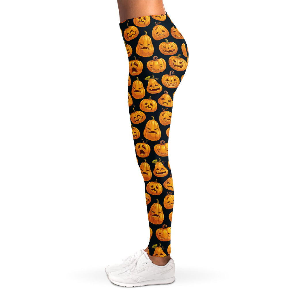 Halloween Pumpkin Jack-O'-Lantern Print Women's Leggings