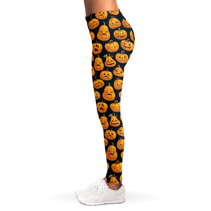Halloween Pumpkin Jack-O'-Lantern Print Women's Leggings