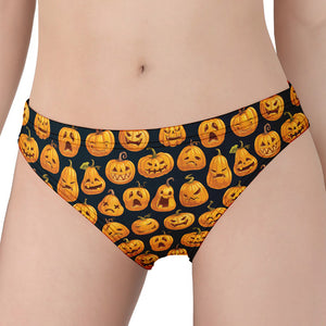 Halloween Pumpkin Jack-O'-Lantern Print Women's Panties