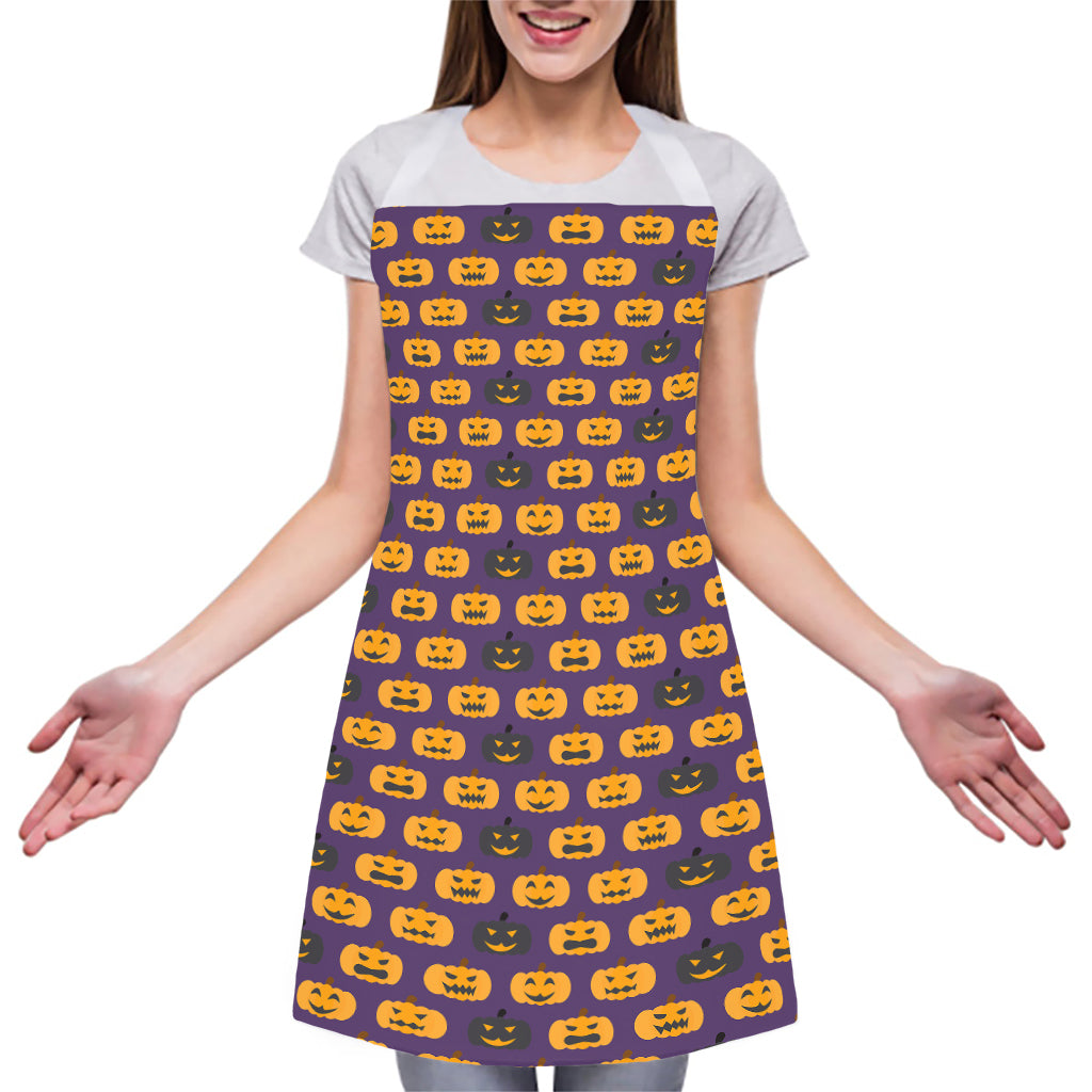 Halloween Pumpkin Pattern Print Adjustable Apron