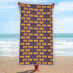 Halloween Pumpkin Pattern Print Beach Towel
