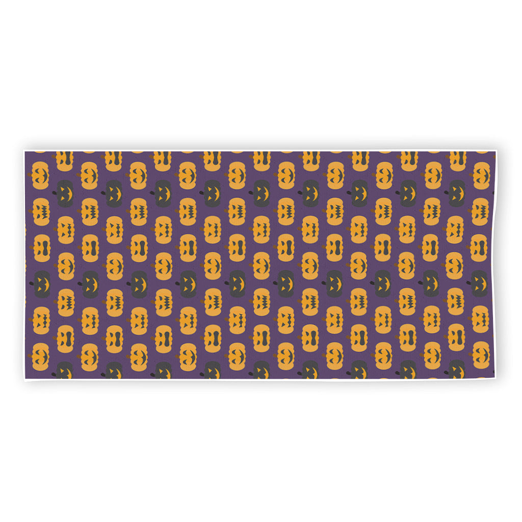 Halloween Pumpkin Pattern Print Beach Towel