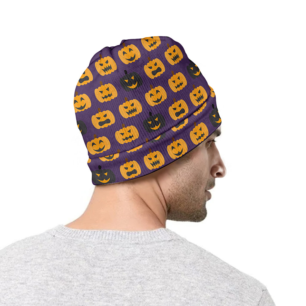 Halloween Pumpkin Pattern Print Beanie